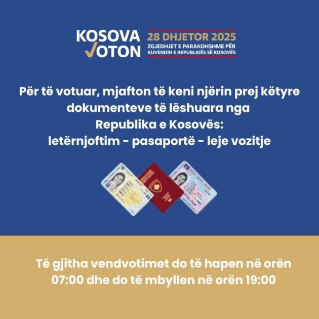 KQZ kujton rregullat e votimit – një dokument i vlefshëm mjafton për 28 dhjetorin