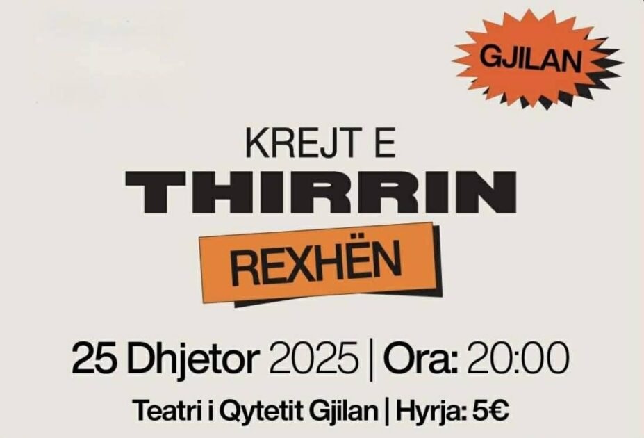 “Krejt e Thirrin Rexhën” sonte premierë në Teatrin e Qytetit – Gjilan