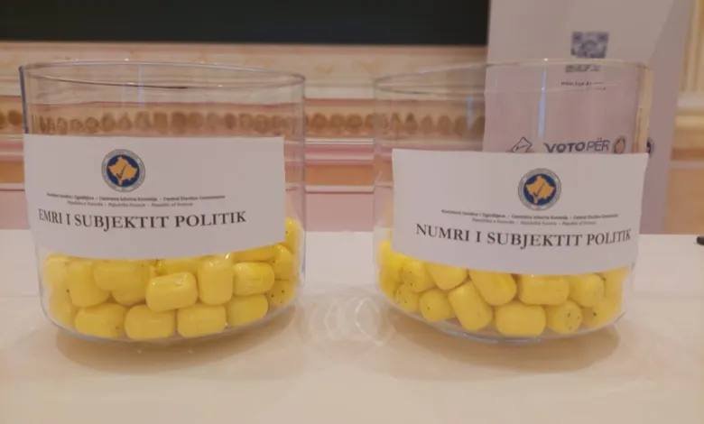 Numrat e subjekteve politike për fletëvotimin e zgjedhjeve të 28 dhjetorit