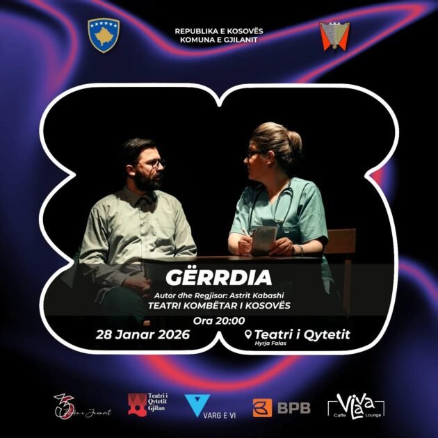 Sonte në Teatrin e Gjilanit: “Gërrdia” mbyll Festivalin e Dramës Shqipe “Talia e Flakës 2026”