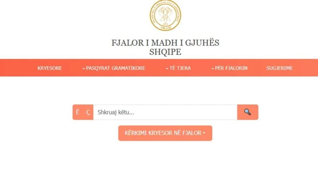Fjalori i madh i gjuhës shqipe, tashmë edhe online