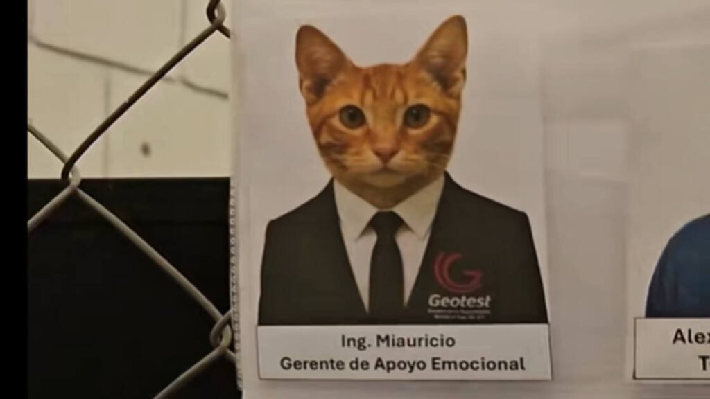 Miauricio, macja që u bë “Inxhinier i Mbështetjes Emocionale” në zyrat e një kompanie meksikane