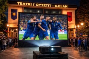 Gjilani bashkohet për Kosovën: Ekran i madh për finalen historike me Turqinë
