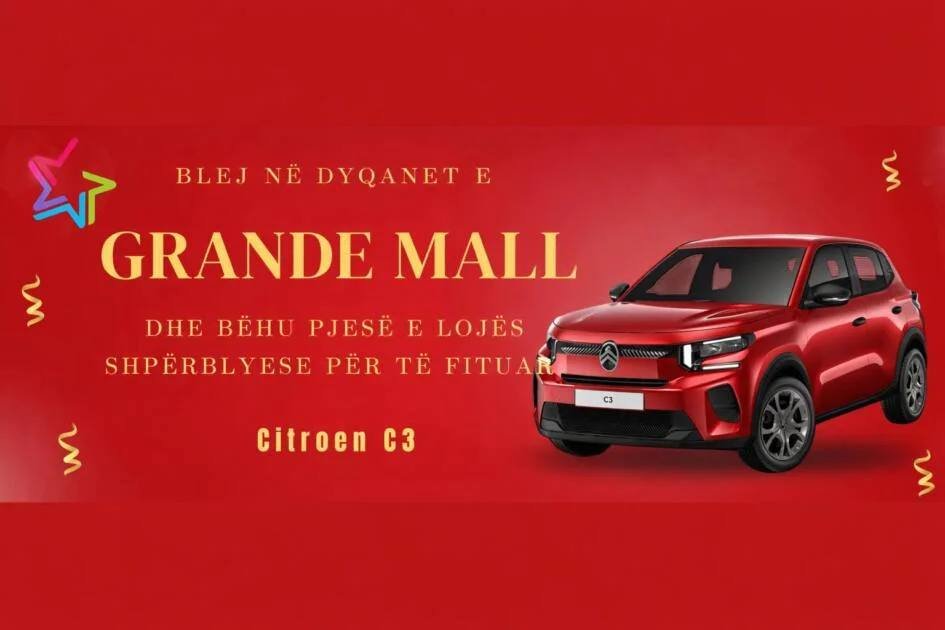 Blej në Grande Mall dhe fito: Veturë, iPhone 17 Pro Max, pushime në Antalya...