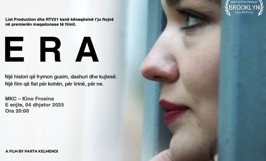 Filmi “Era” në Shkup më 4 dhjetor: Një histori guximi, dashurie dhe kujtese
