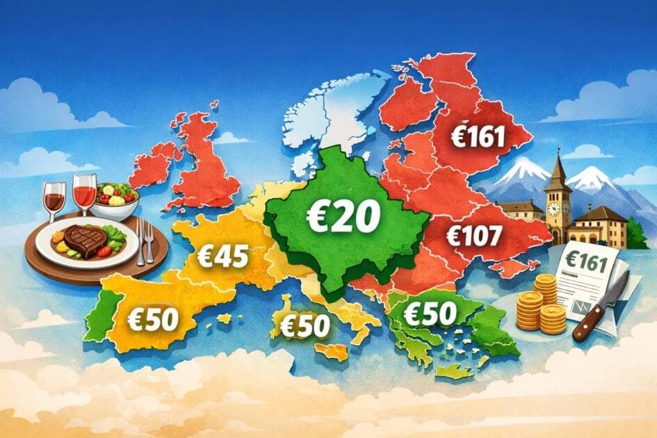 Platforma britanike Ferrygogo: Kosova kryeson Evropën për darkën më të lirë për dy persona