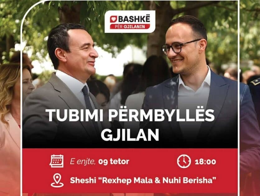 “Bashkë për fitore” – LVV më 9 tetor përmbyll fushatën me tubim madhështor në sheshin e Gjilanit