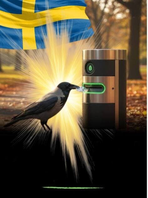 Pajisja që shpërblen sorrat për të pastruar rrugët në Suedi