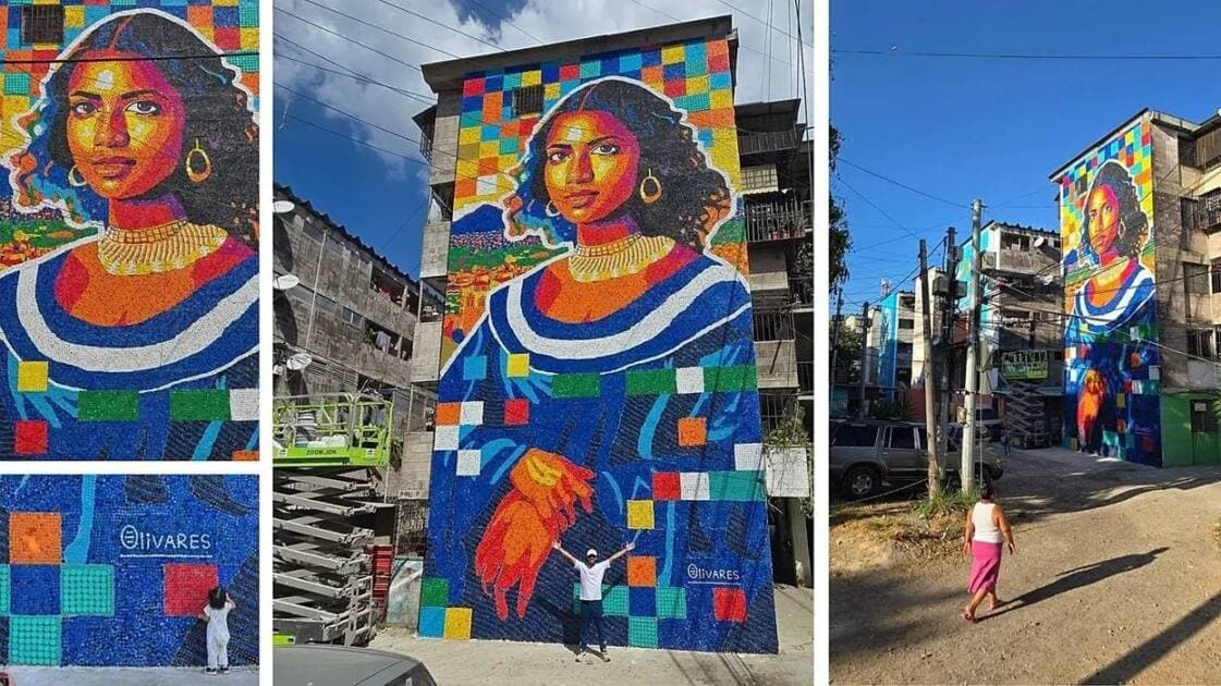Kur riciklimi bëhet art: Murali me 100 mijë kapakë në El Salvador