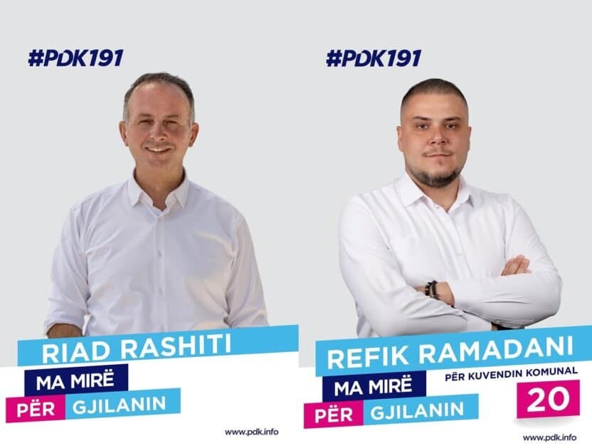 Takim me qytetarët: Refik Ramadani (#20) dhe ekipi i PDK-së në terren