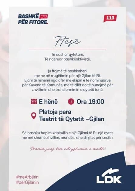 Arber Ismajli prezanton ekipin dhe vizionin për “Gjilanin e Ri”