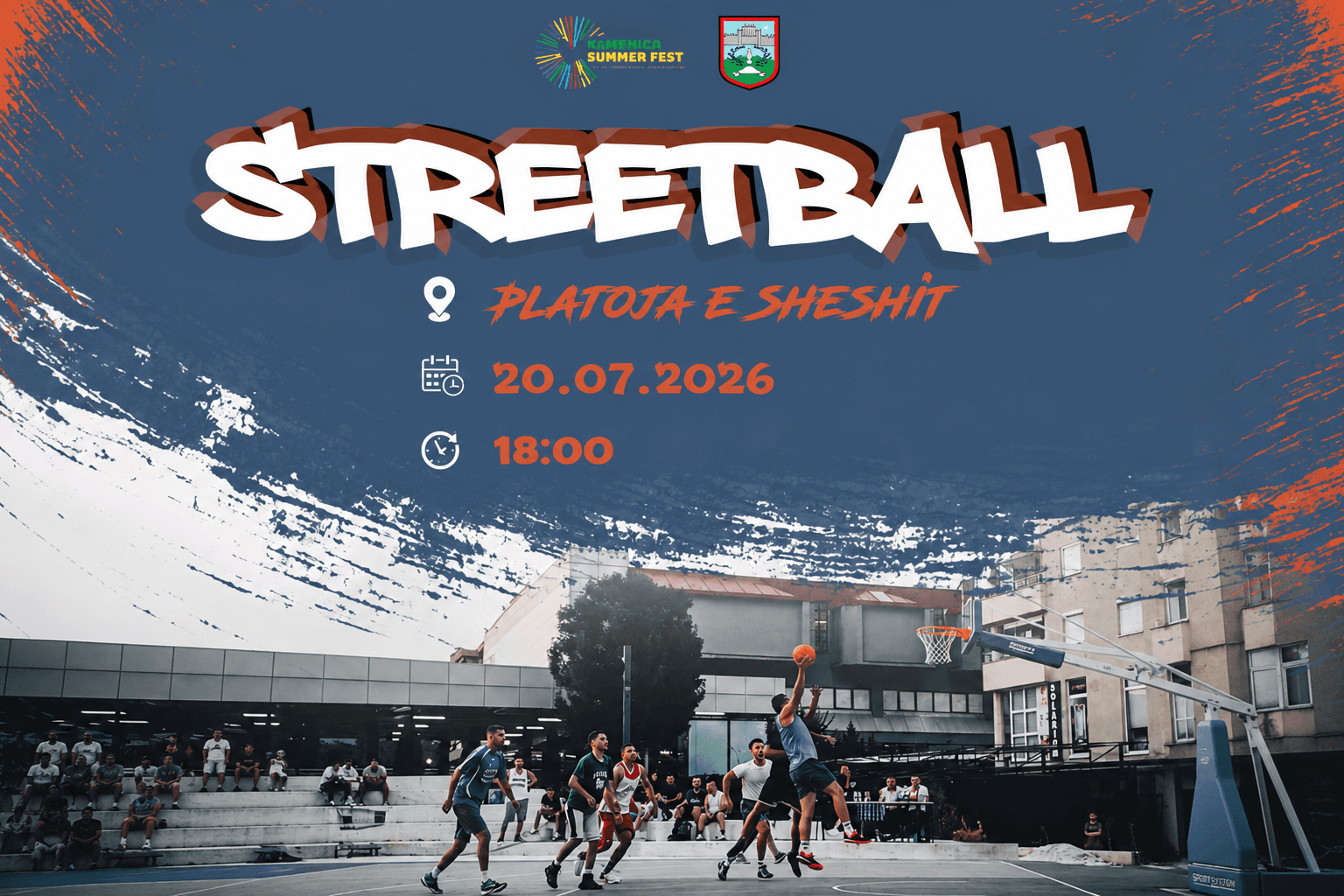 Kamenica Summer Fest vazhdon me turneun e shumëpritur të streetball-it